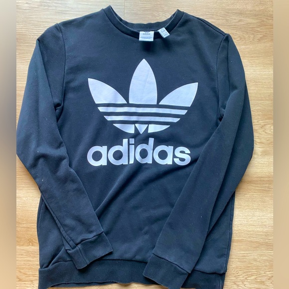 Woman’s XL Black Adidas crewneck sweater - Picture 1 of 2